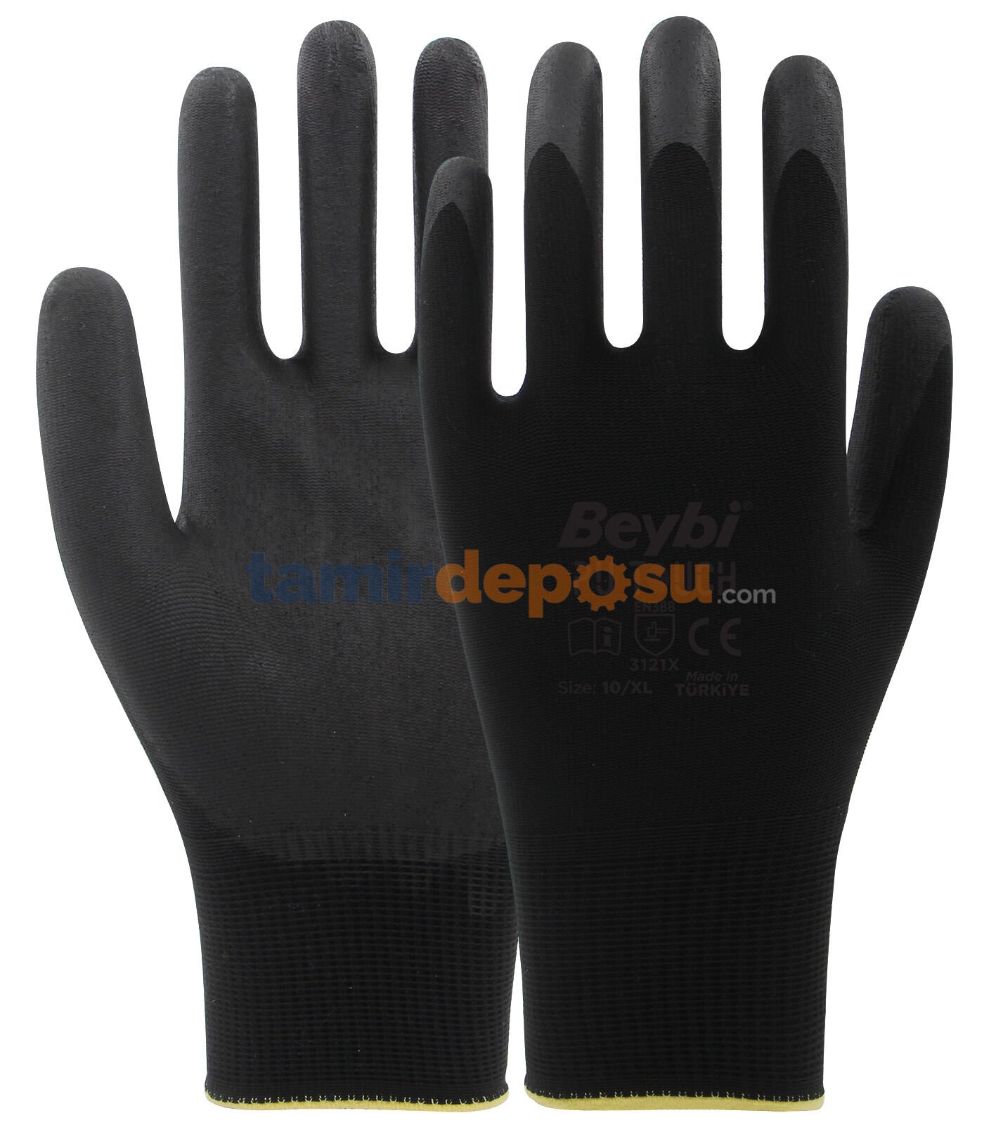 Beybi Pu Touch Poliüretan Kaplı Polyester Örme Eldiven No:09