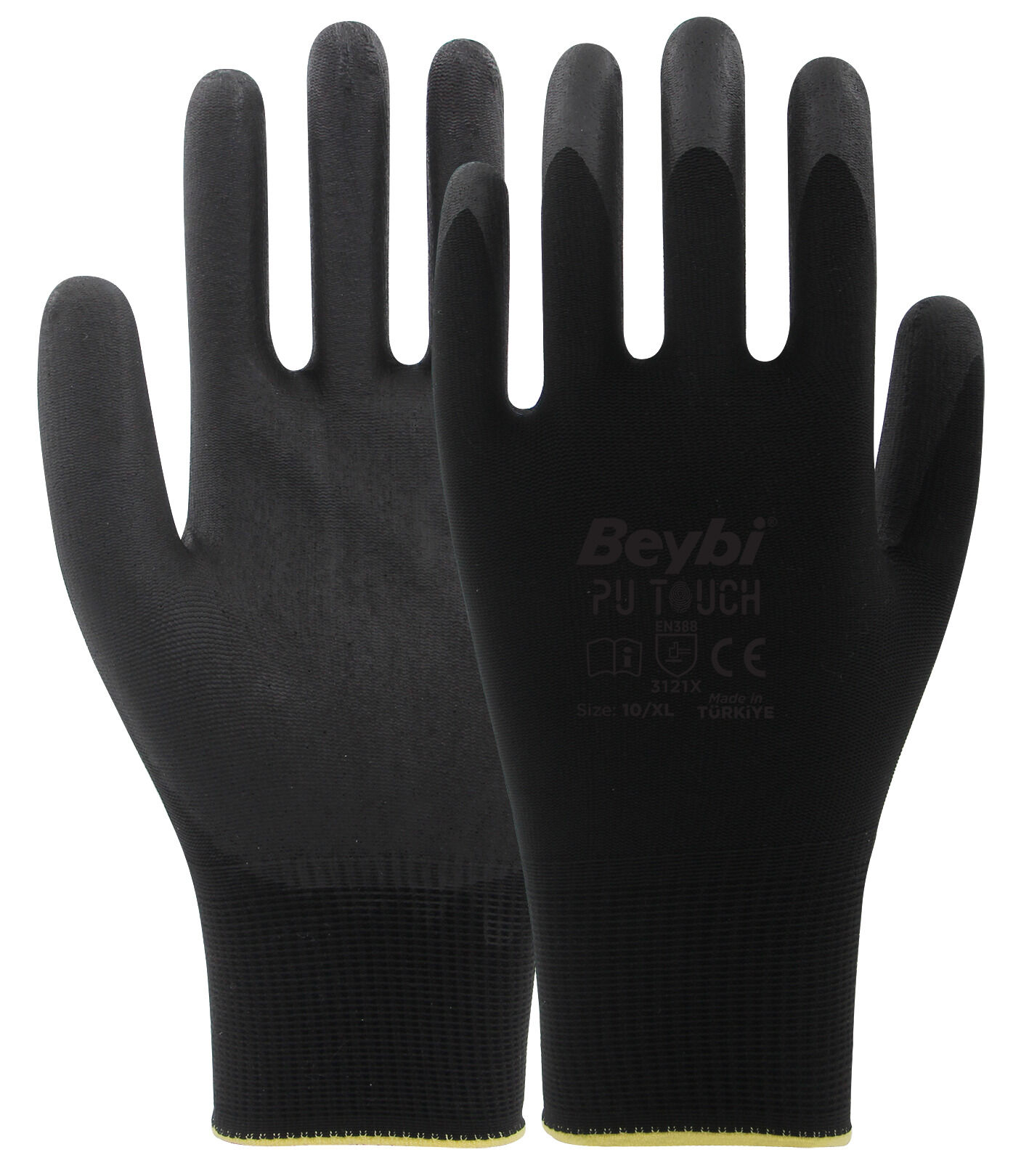Beybi Pu Touch Poliüretan Kaplı Polyester Örme Eldiven No:09