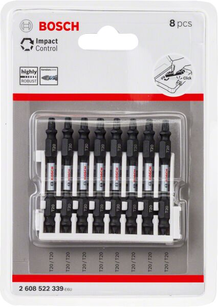 Bosch - Impact Control Serisi Çift Taraflı Vidalama Ucu 8'li T20 *65mm