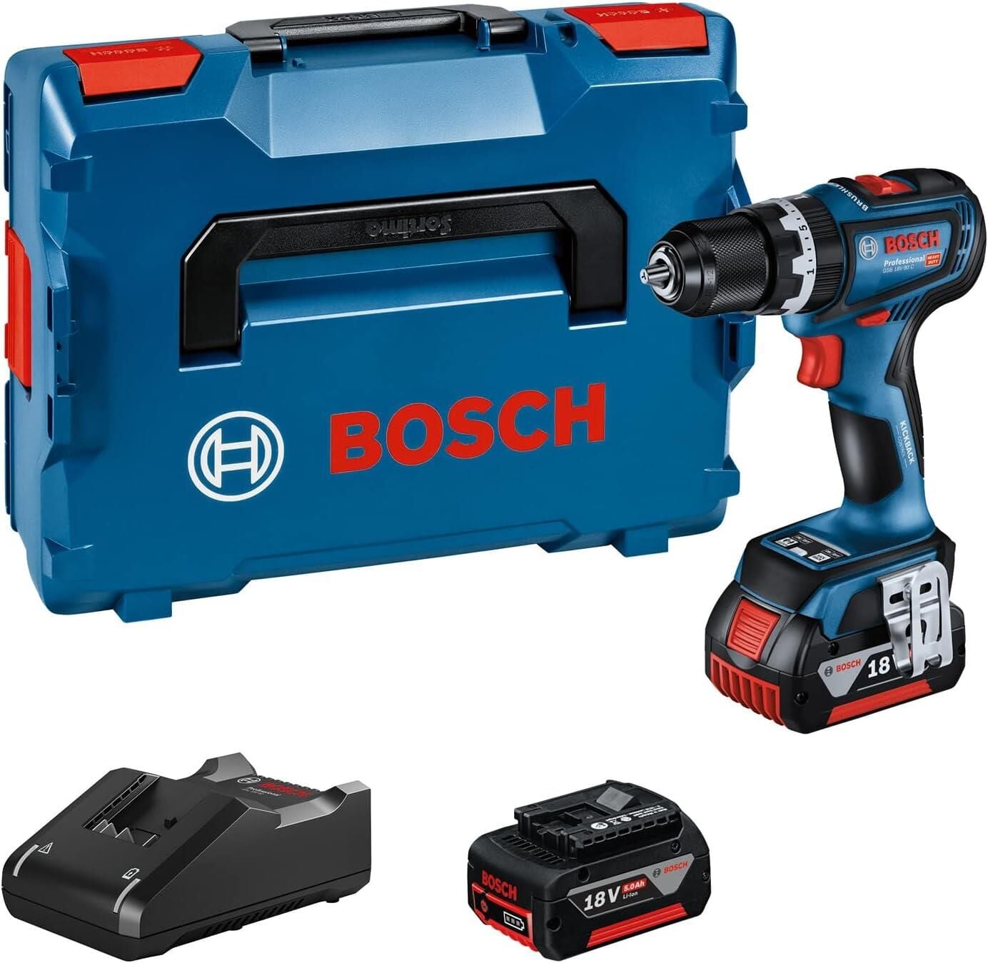 Bosch GSB 18V-90 C (2AH) Çift Akülü Darbeli Delme Vidalama Makinesi