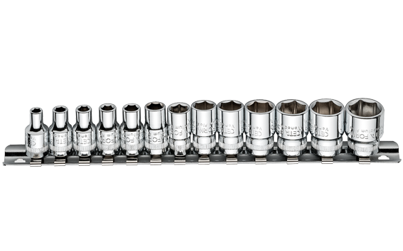 Ceta Form 13 Parça 1/4'' 6 Köşe Lokma Anahtar Takımı (Raylı) - C02-RH13