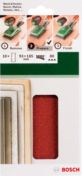Bosch Dıy 93*185 Mm Velc.Zımp.8 D. 80 K. 10 Lu 2609256A82