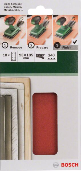 Bosch Dıy 93*185 Mm Velc.Zımp.8 D. 240 K.10 Lu 2609256A85