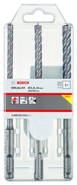 Bosch Sds-Plus-5X K-Delıcı Uc 3Lu Set Ø6-10 2608833912