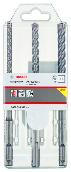 Bosch Sds-Plus-5X K-Delıcı Uc 3Lu Set Ø6-10 2608833912