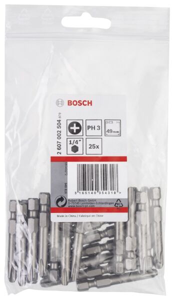 Bosch - Extra Hard Serisi Vidalama Ucu PH3*49 mm 25'li