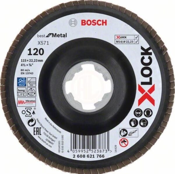 X-LOCK BFM 125MM 40K P.FLAP DISK.II