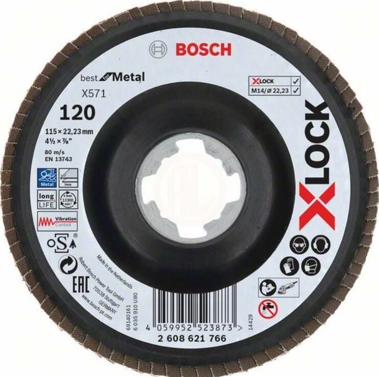 X-LOCK BFM 125MM 60K P.FLAP DISK.II