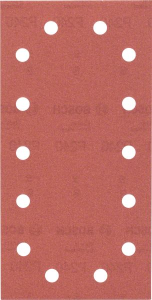 Bosch - Titreşimli Zımpara Kağıdı 10'lu, 115 x 230 mm 240 Kum 14 Delik