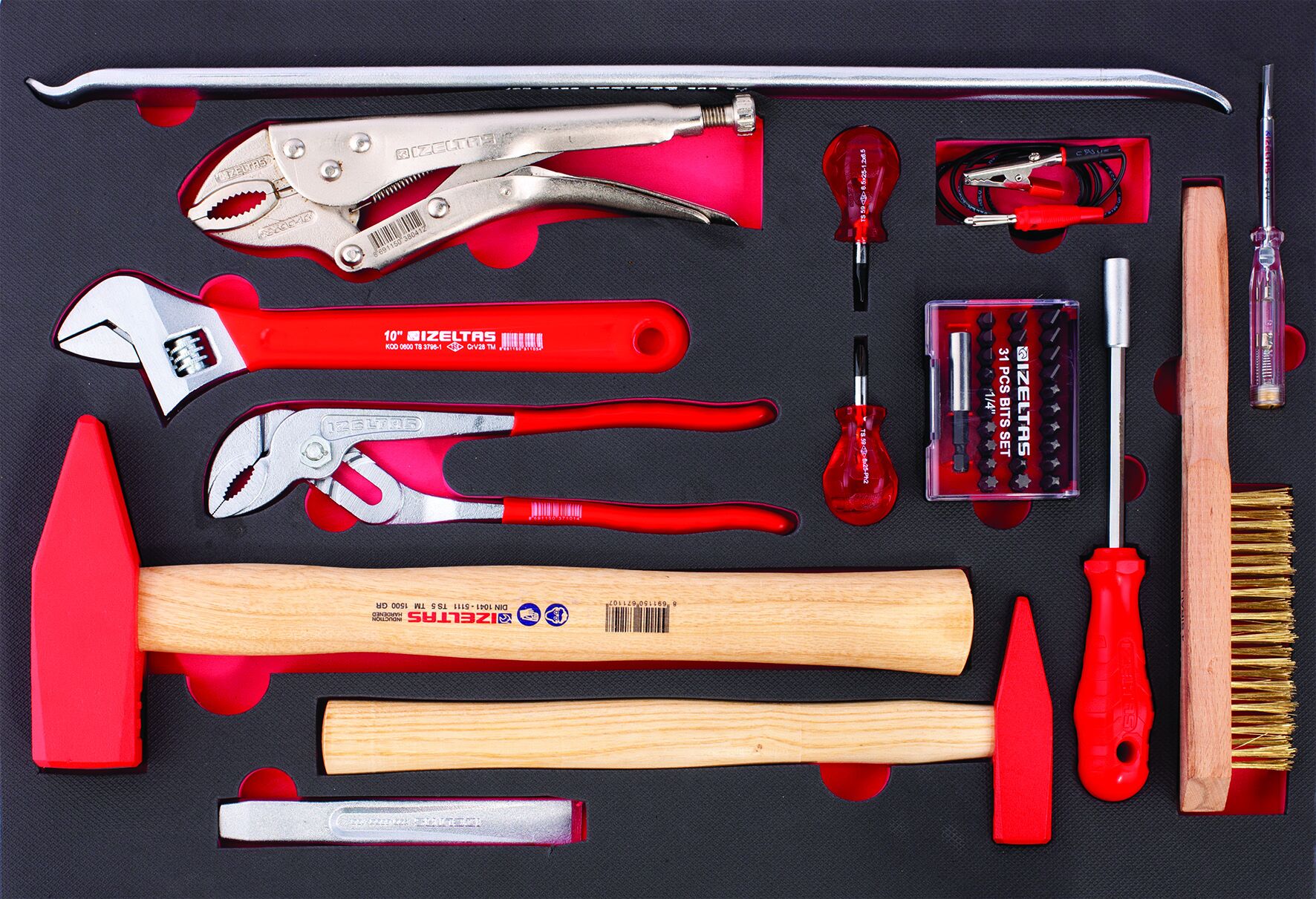 İzeltaş Premium Serisi Takım Dolabı - 5. Çekmece İçi 43 Parça - 8245005043