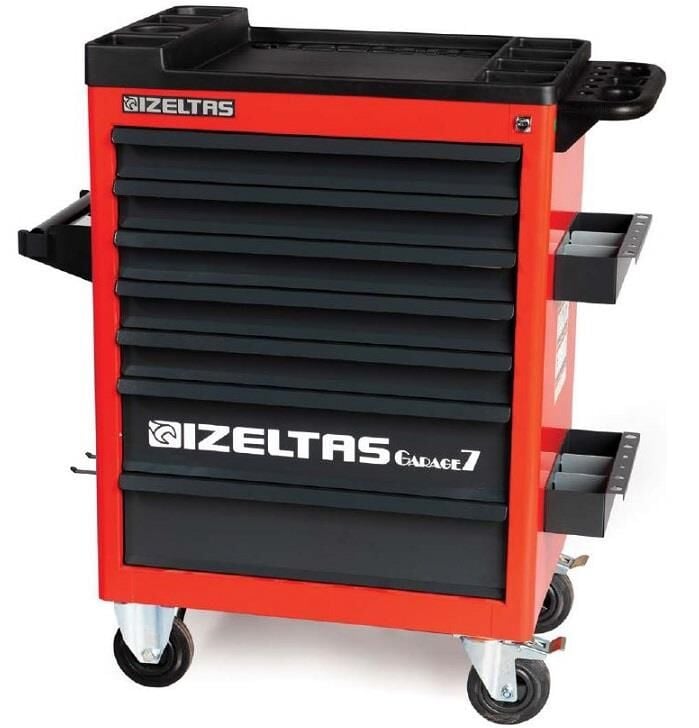 İzeltaş Garaj Serisi Takım Dolabı - 7 Çekmeceli  (Kırmızı - Boş) - 8242321007