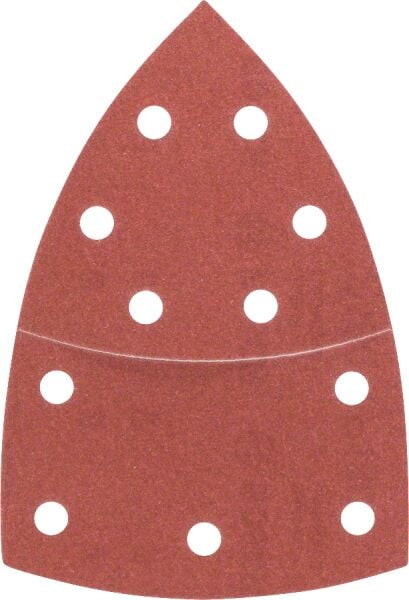 Bosch - Multi Zımpara Kağıdı 10'lu, 102 x 62/93 mm 180 Kum 11 Delik