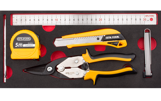 Ceta Form 6 Parça Ölçüm ve Kesim Alet Seti (EVA'lı) - JP99-E06