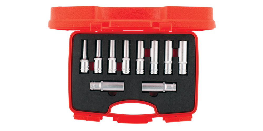 İzeltaş 10 Parça 1/2'' Altı Köşe Derin Lokma Anahtar Takımı - 1108006010