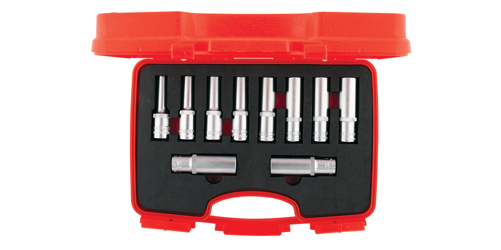 İzeltaş 10 Parça 1/2'' Altı Köşe Derin Lokma Anahtar Takımı - 1108006010