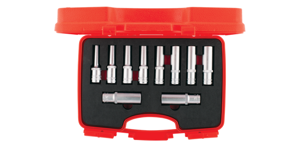 İzeltaş 10 Parça 1/2'' Altı Köşe Derin Lokma Anahtar Takımı - 1108006010