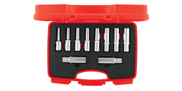 İzeltaş 10 Parça 1/2'' Altı Köşe Derin Lokma Anahtar Takımı - 1108006010