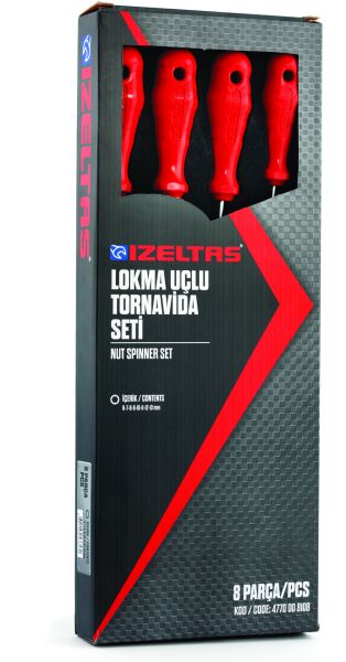 İzeltaş 8 Parça Lokma Uçlu Tornavida Takımı - 4770008108