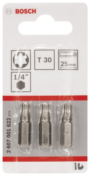 Bosch - Extra Hard Serisi Vidalama Ucu T30*25 mm 3'lü