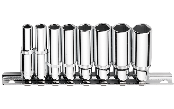 Ceta Form 8 Parça 1/4'' 6 Köşe Derin Lokma Anahtar Takımı (Raylı) - C04-RH08