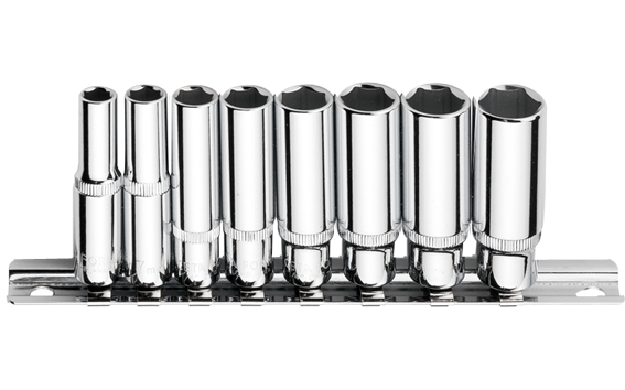 Ceta Form 8 Parça 1/4'' 6 Köşe Derin Lokma Anahtar Takımı (Raylı) - C04-RH08