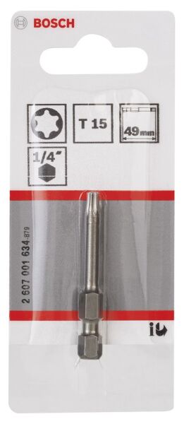 Bosch - Extra Hard Serisi Vidalama Ucu T15*49 mm 1'li
