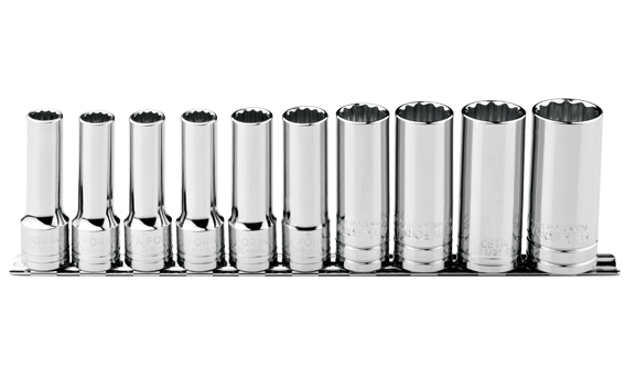 Ceta Form 10 Parça 1/4'' 12 Köşe (Yıldız) Derin Lokma Anahtar Takımı (SAE) - C04A-RB10