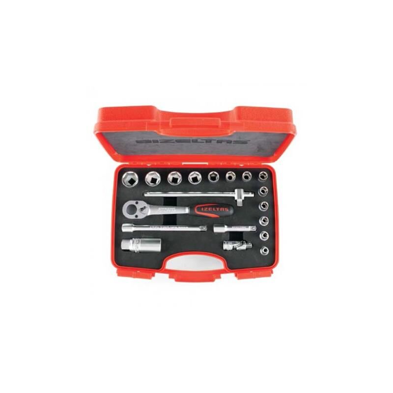 İzeltaş 19 Parça 3/8'' Altı Köşe Lokma Anahtar Takımı - 1110006019