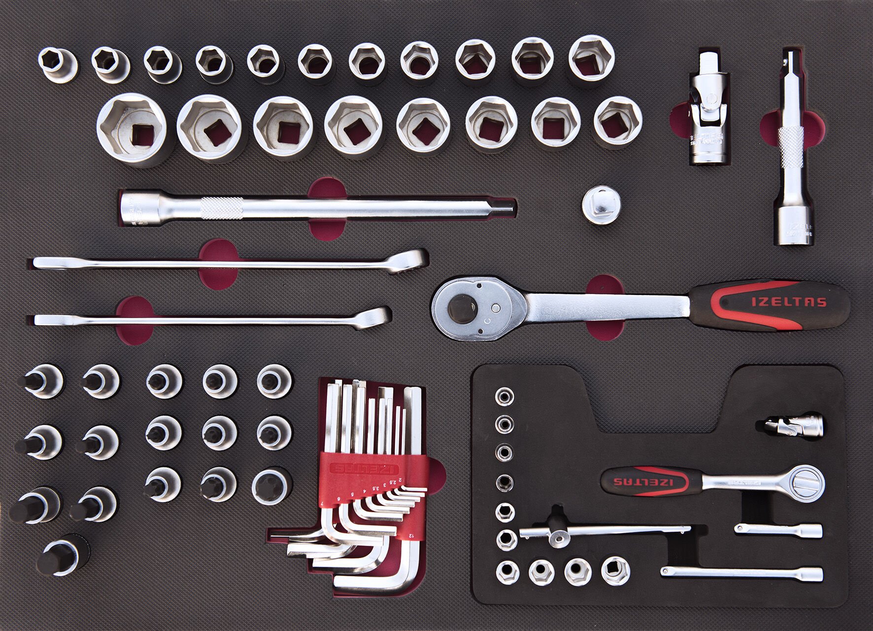 İzeltaş Pro Serisi Takım Dolabı - 2. Çekmece İçi 72 Parça - 8241002072