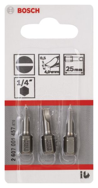 Bosch - Extra Hard Serisi S0,5x4,0*25 mm 3'lü