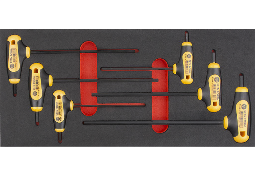 Ceta Form 6 Parça T Saplı Allen Anahtar Takımı (SAE) (EVA'lı) - K99-10A-E06