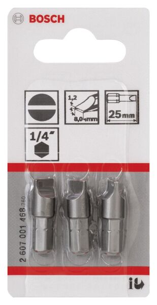 Bosch - Extra Hard Serisi S1,2x8,0*25 mm 3'lü