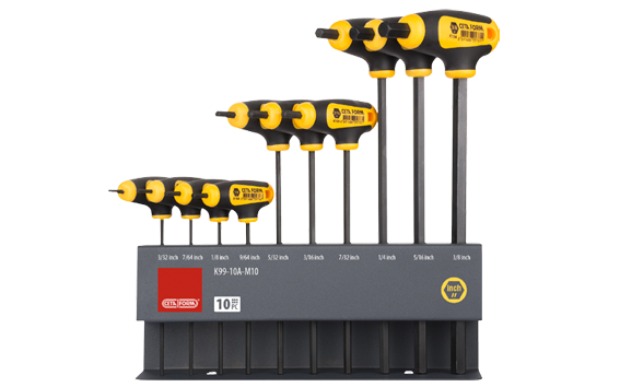 Ceta Form 10 Parça T Saplı Allen Anahtar Takımı (SAE) (Metal Stand ile) - K99-10A-M10