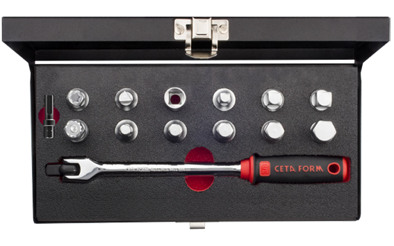 Ceta Form 14 Parça 3/8'' Karter Tapa Anahtar Takımı - N14-12P14