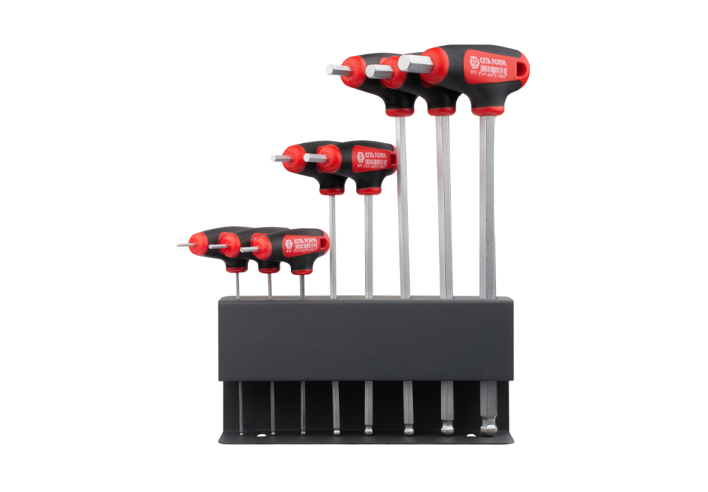 Ceta Form 8 Parça T Saplı Topbaşlı Allen Anahtar Takımı (Metal Stand ile) - K99-11-M08