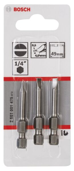 Bosch - Extra Hard Serisi S0,5x4,0*49 mm 3'lü
