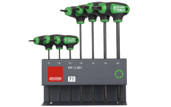 Ceta Form 7 Parça T Saplı Torx Anahtar Takımı (Metal Stand ile) - K99-12-M07