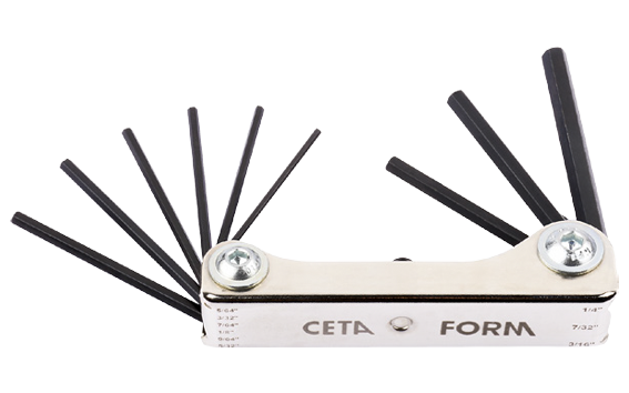Ceta Form 9 Parça Çakı Tipi Allen Anahtar Seti No.2 (Metal Kasa) (SAE) - K99-F2M/2