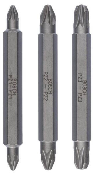 Bosch - Çift Taraflı Vidalama ucu PZ1/2/3*60 mm 3'lü