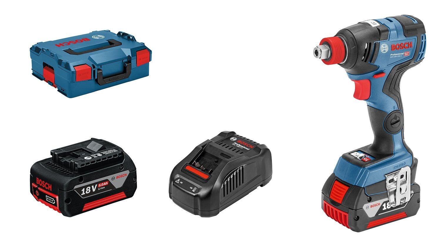 Bosch Professional GDX 18V-200 C Akülü Somun Sıkma Makinesi (2 x 5.0 Ah Akü) - 06019G4201