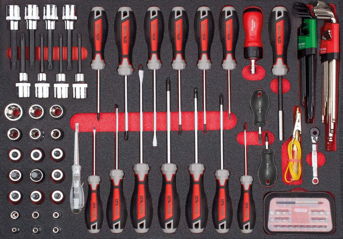 Ceta Form 108 Parça Tornavida ve TORX Alet Seti (EVA'lı) - CF-E108