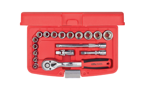 Ceta Form 18 Parça 3/8'' 6 Köşe Lokma Takımı - C10-18PH4