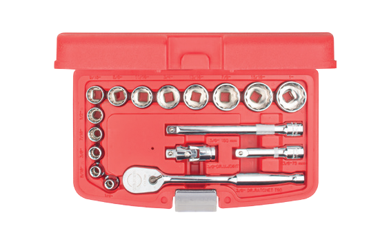 Ceta Form 17 Parça 3/8'' 12 Köşe Lokma Takımı (SAE) - C10A-17PBT