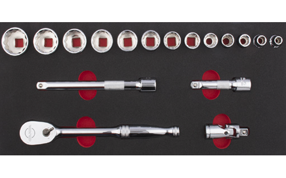 Ceta Form 17 Parça 3/8'' Lokma Takımı (SAE) (EVA'lı) - C10A-E17BT