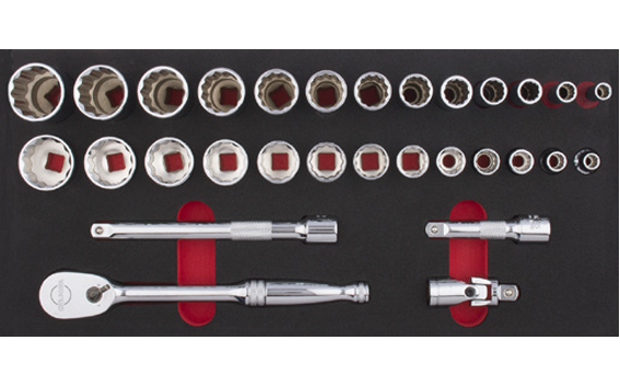 Ceta Form 30 Parça 3/8'' 12 Köşe (Yıldız) Lokma Takımı (SAE) (EVA'lı) - C10A-E30BT