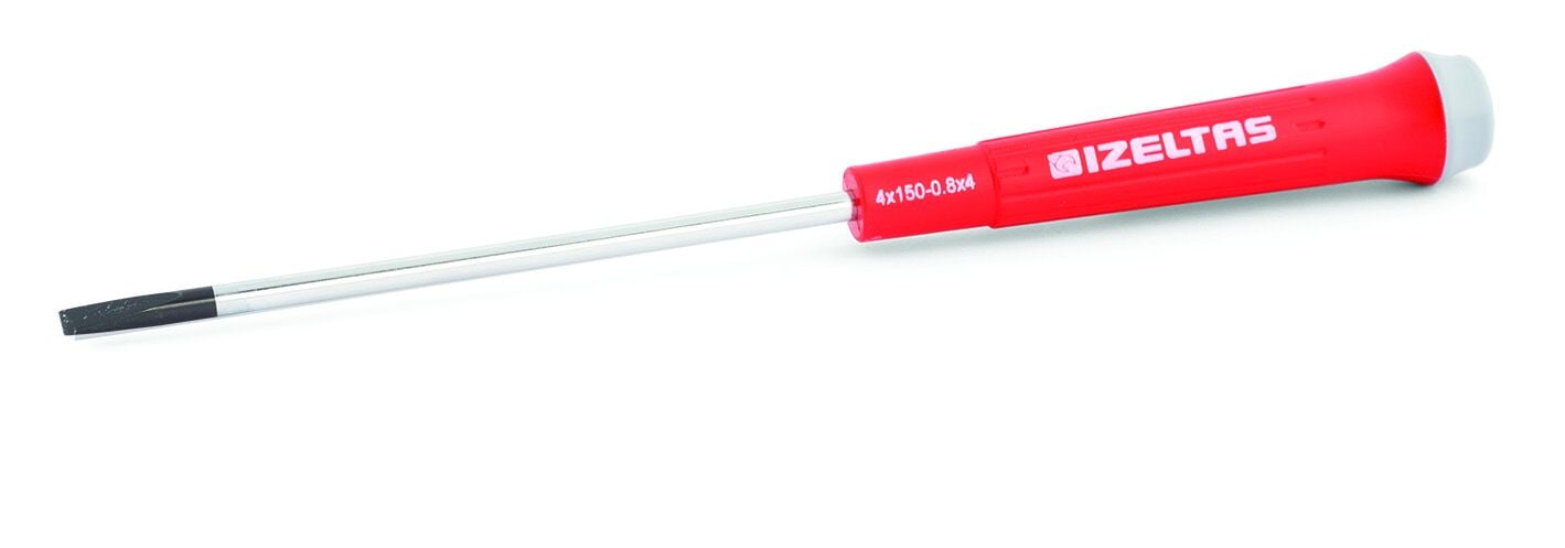İzeltaş Elektronikçi Tip (Klemens) Düz Uçlu Tornavida 2.5 x 80 mm - 4500172580