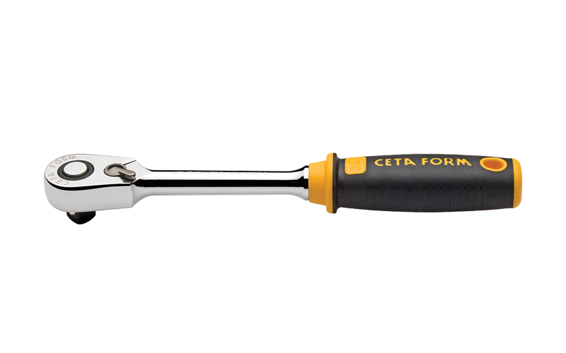 Ceta Form 3/8'' Düğmeli Cırcır Kolu (Kompakt Kafa) - C11-11
