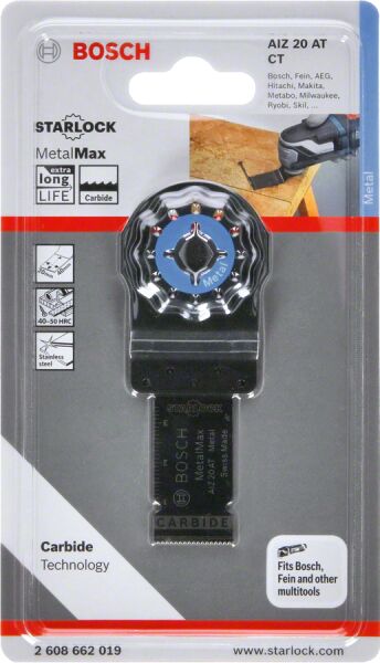 Bosch - Starlock - AIZ 20 AT - Carbide Metal İçin Daldırmalı Testere Bıçağı 1'li