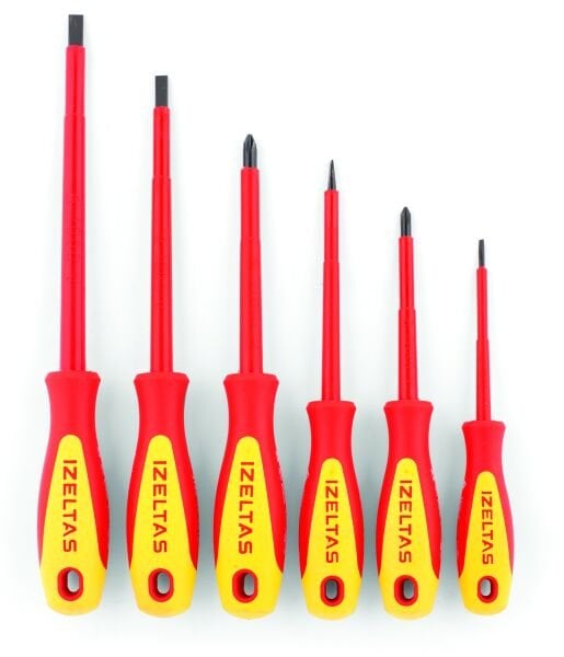 İzeltaş 1000V Elektrikçi Izole Tornavida Set 6 Parça 4140009106