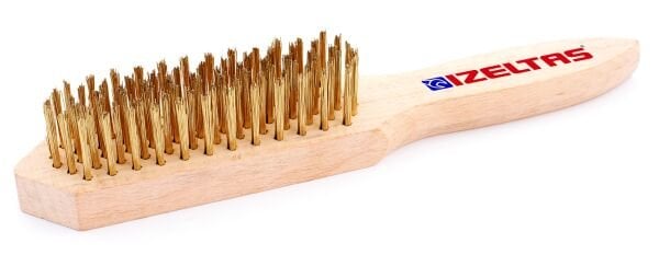 İzeltaş 4 Sıralı Tel Fırça (Ağaç Saplı) - 0741550004